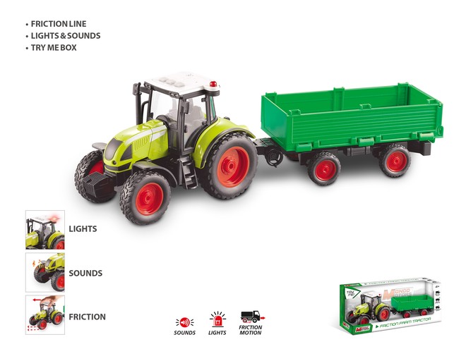 51180 - FRICTION FARM TRACTOR TRAILER