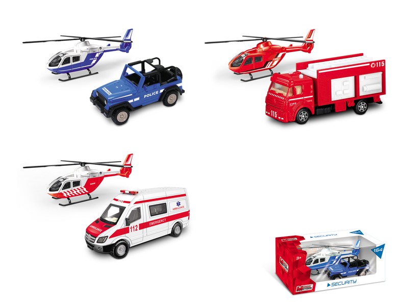54051 - 1:64 HELICOPTER WITH CAR